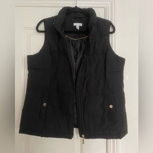black puffer vest